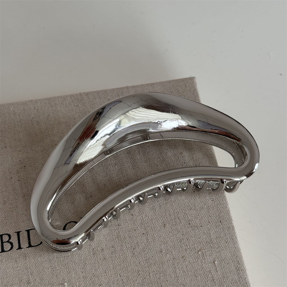 Matte Alloy Crescent Claw Clip