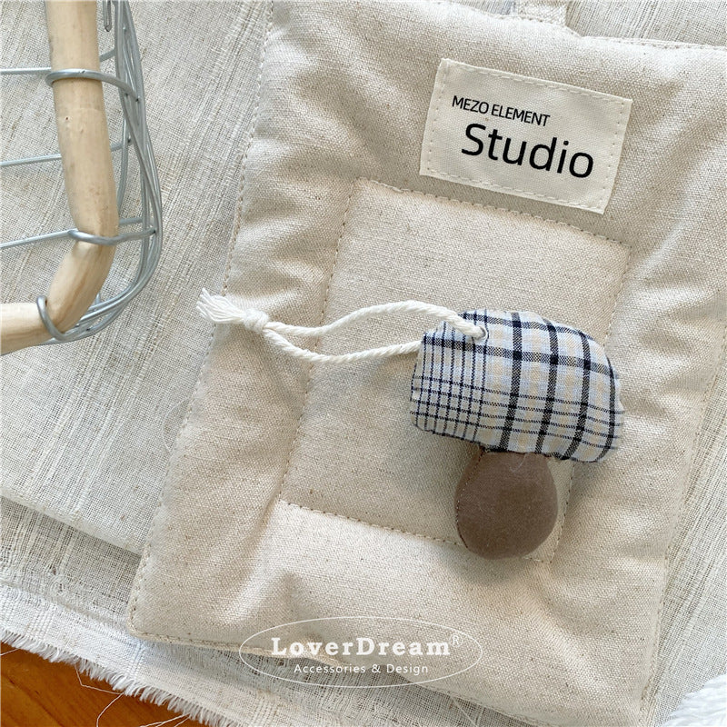 Fabric Bear Swan Dog Keychain