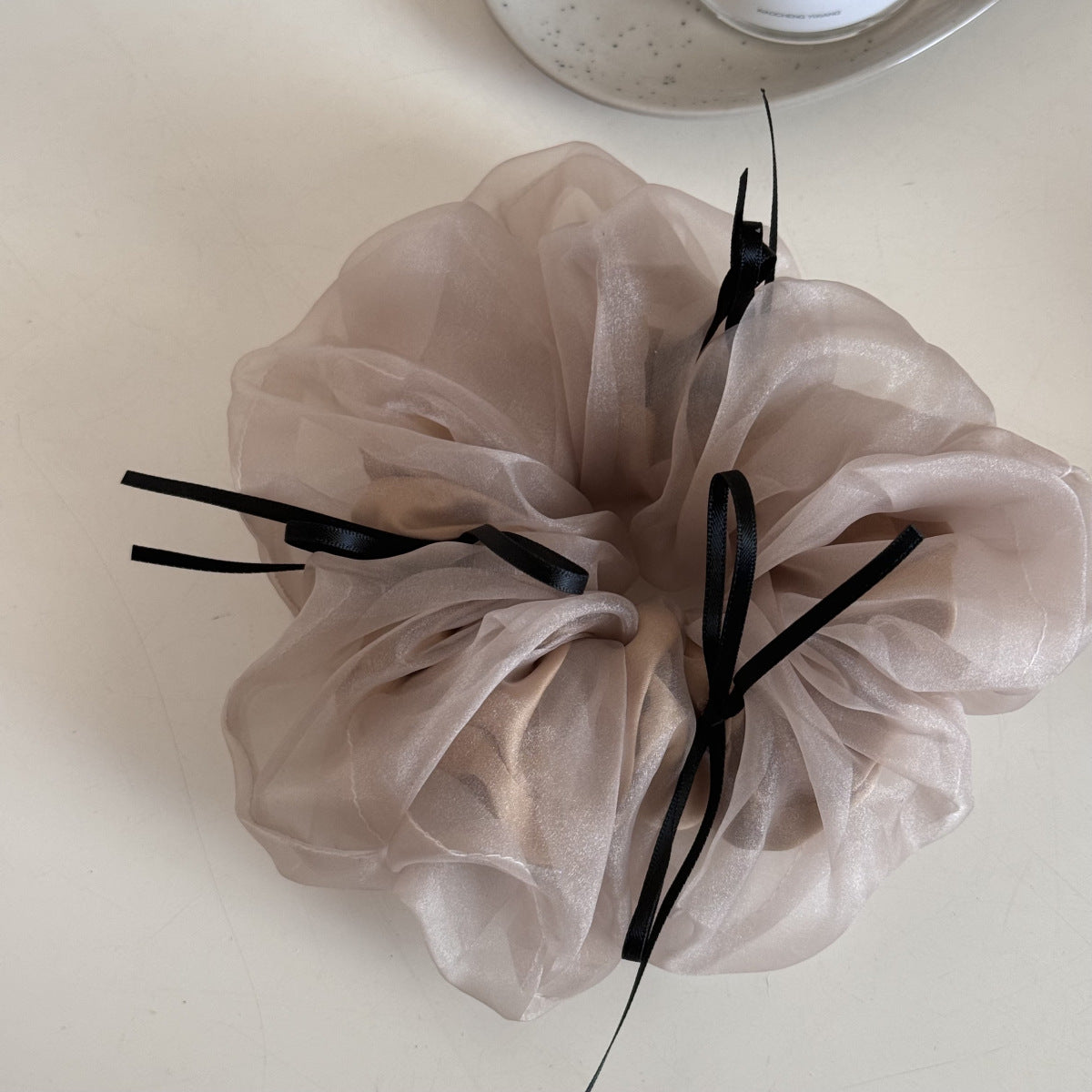 Ballet Ribbon Bow Tulle Scrunchie