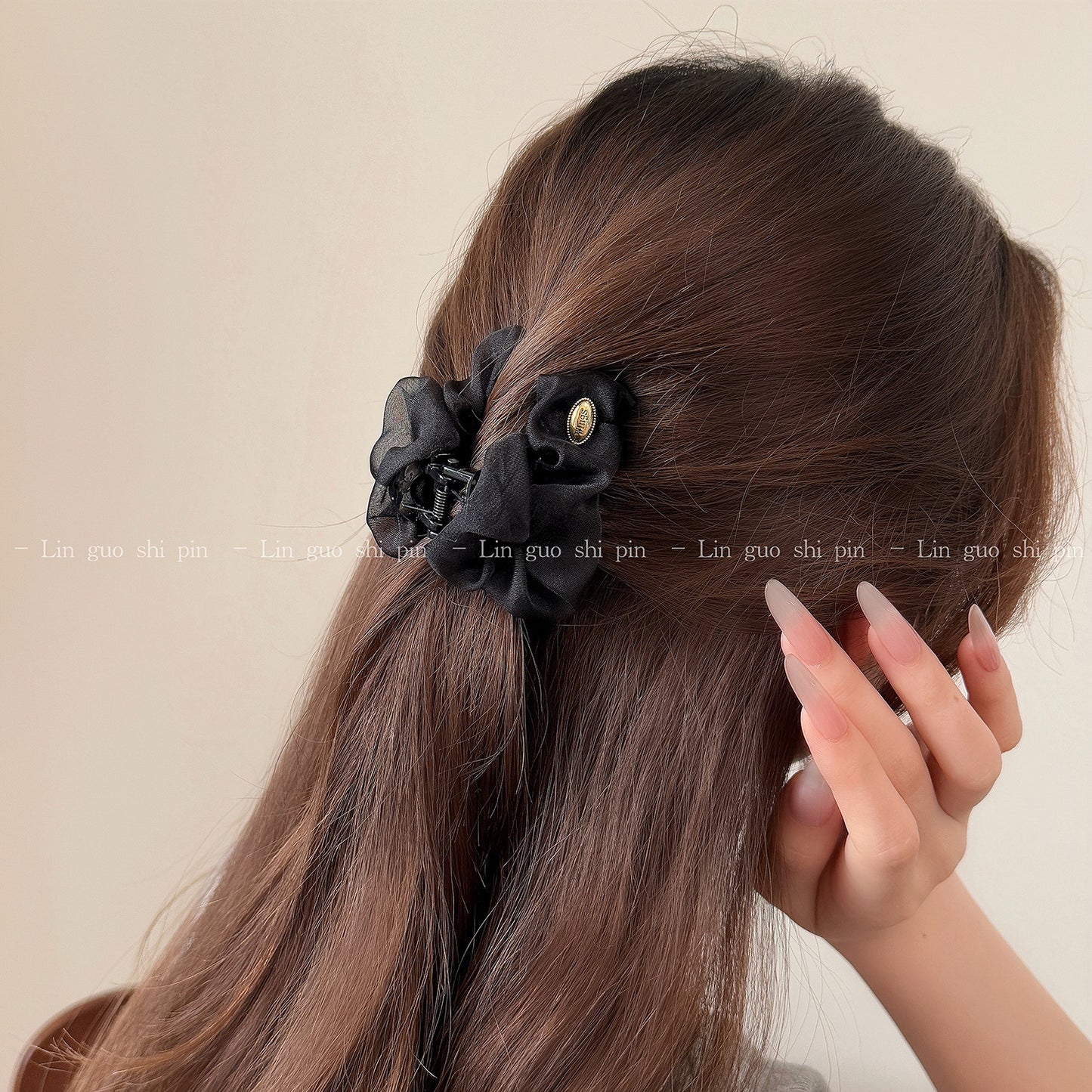 Delicate Mesh Half-Up Hair Claw