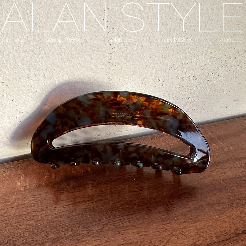 Dark Brown Acetate Hair Clip