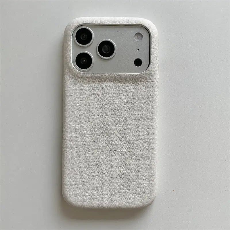 Textured Fabric Classic Solid Color iPhone Case
