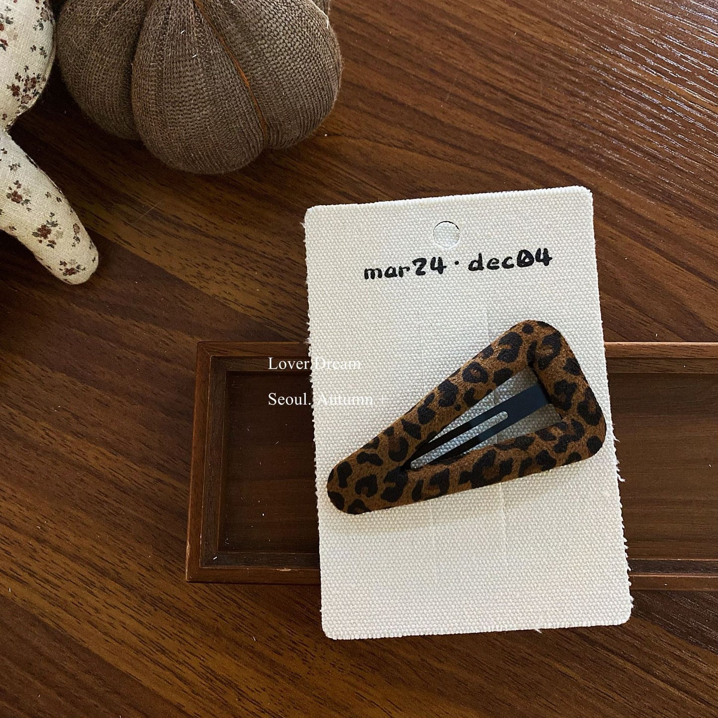 Leopard Bow BB Hair Clip