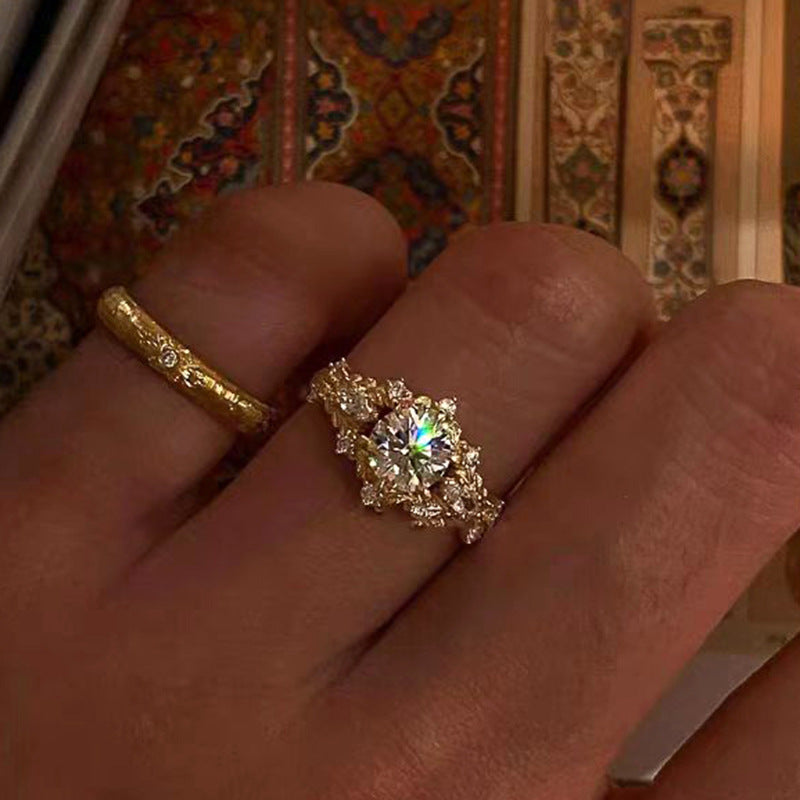 Timeless Fortune — Vintage Pigeon Egg Full-Crystal Ring