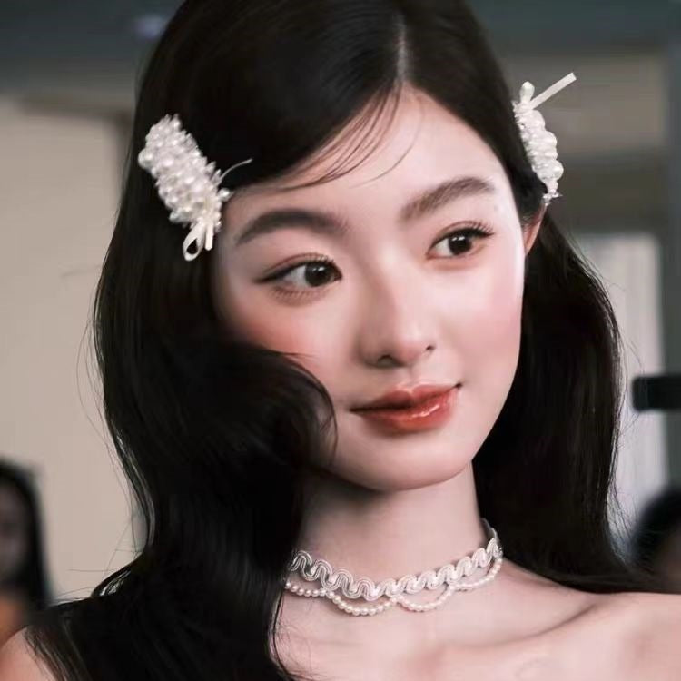 Ballet Pearl Bow Ribbon Hair Clip