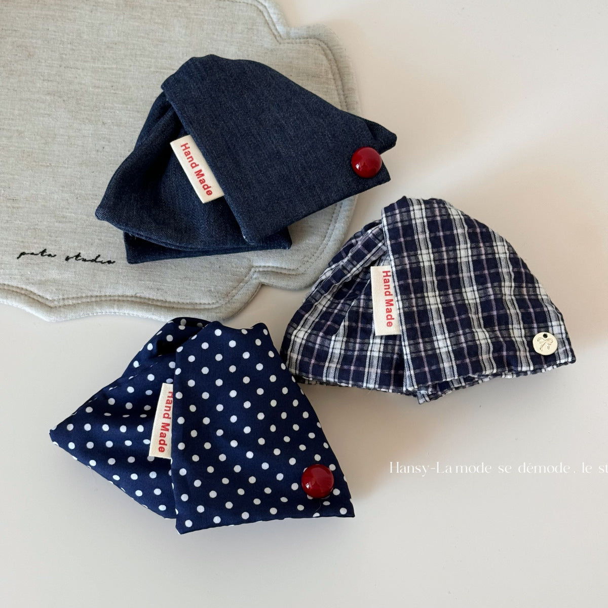 Fabric Bow Triangle Hair Claw