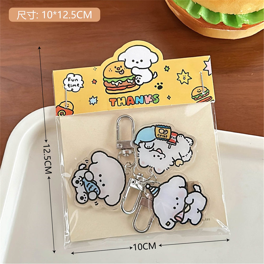 Cute Dog Keychain & Pin Set