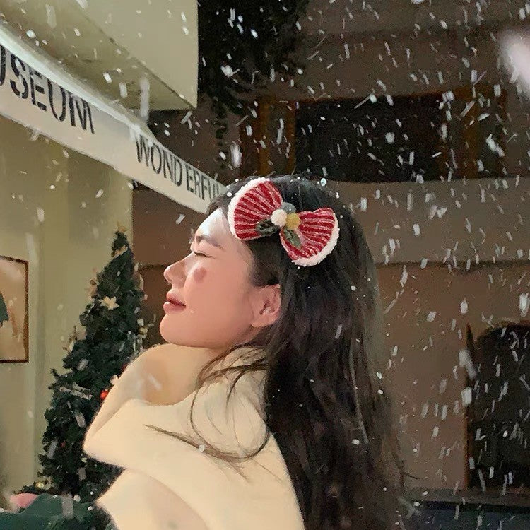 Red Christmas Hat Plush Headband