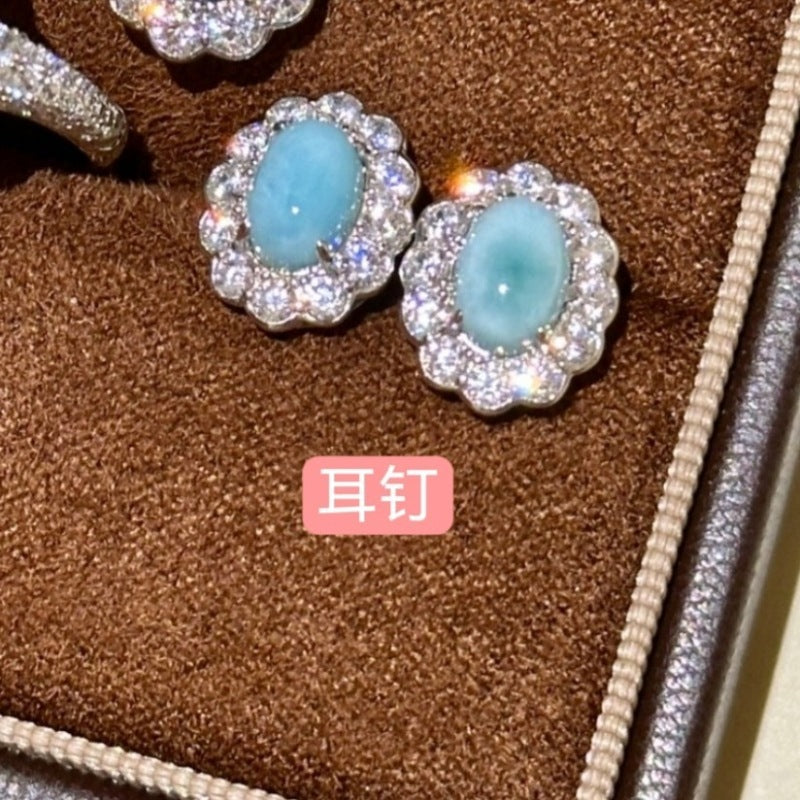 Ocean Aura – Pavé Zirconite & Sea Stone Set