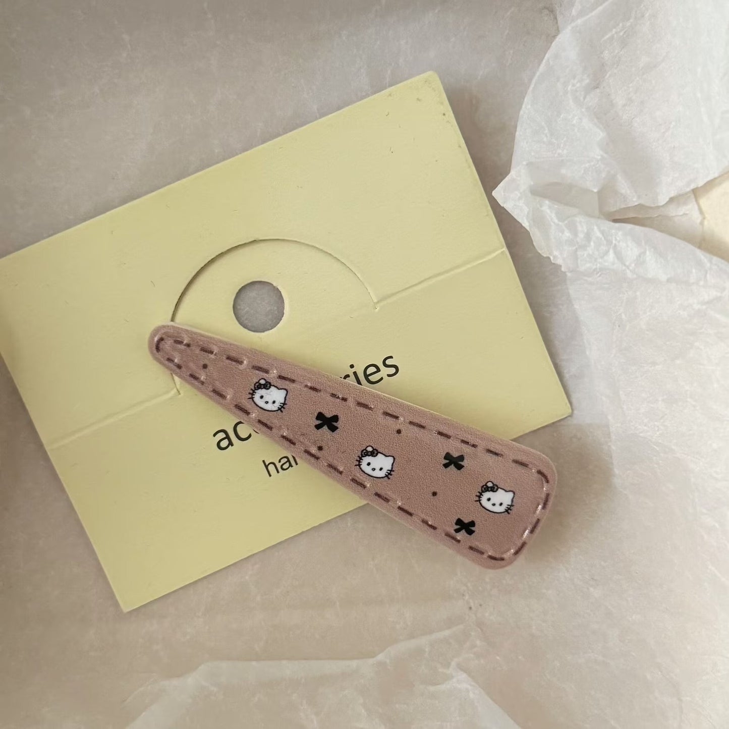 Brown Cat Triangle Hair Clip