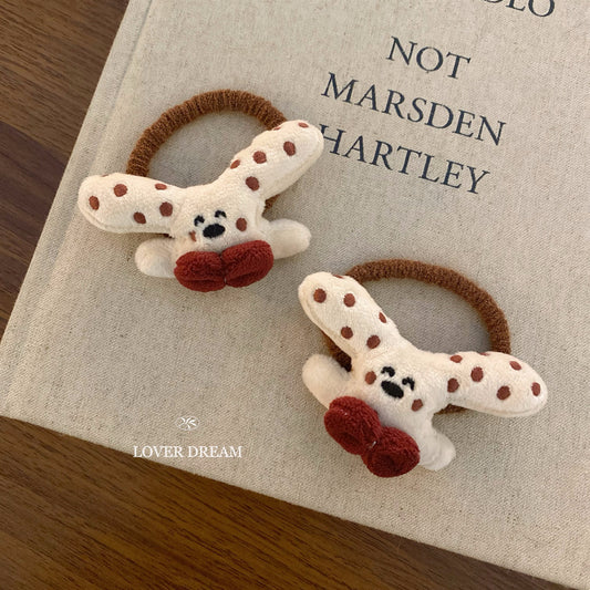 Brown Bear Bow Hair Tie