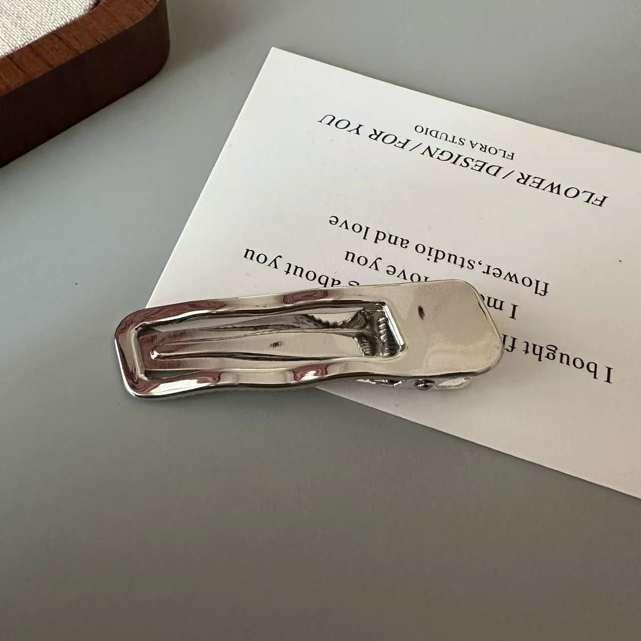 Silver Y2K Hair Clip for Teens