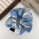 Starry Blue Satin Scrunchie