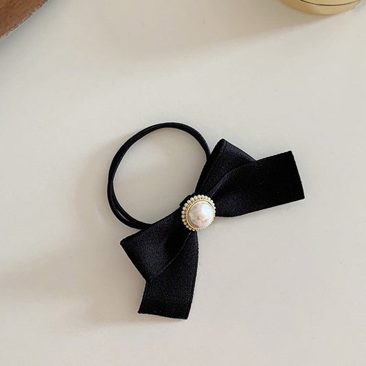 Pearl Bow Hair Tie