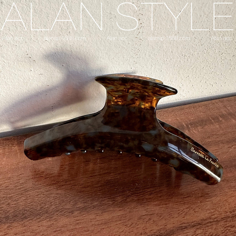 Dark Brown Acetate Hair Clip