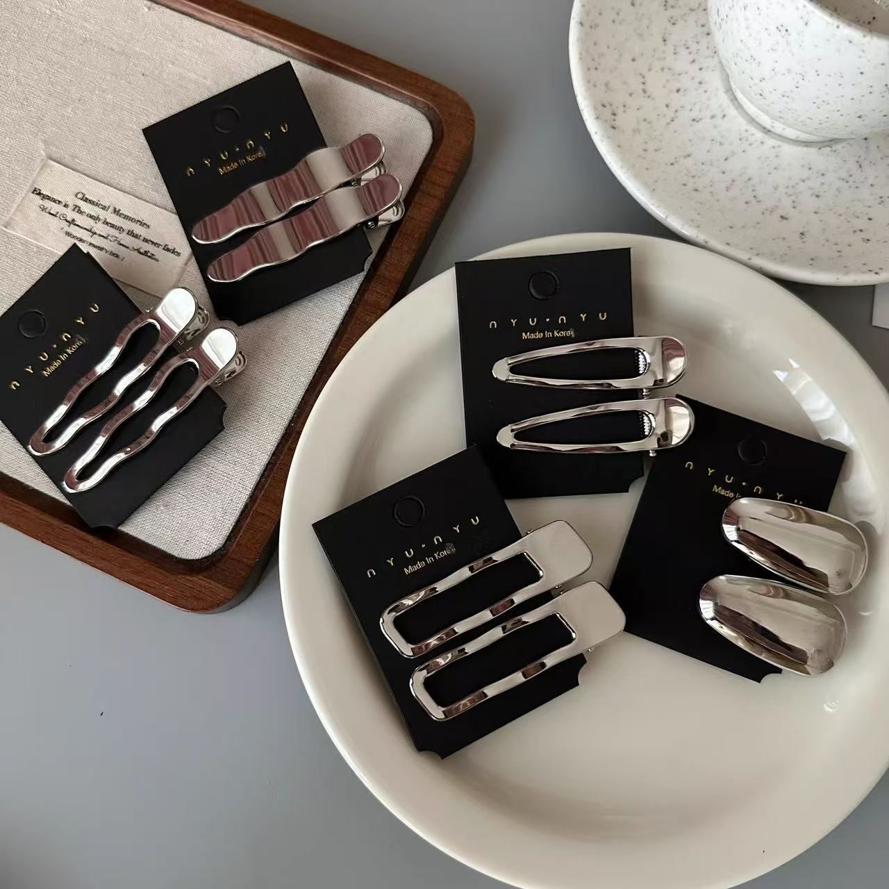 Silver Y2K Hair Clip for Teens