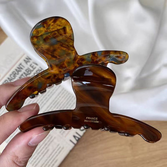 Caramel Acetate Arc Claw Clip