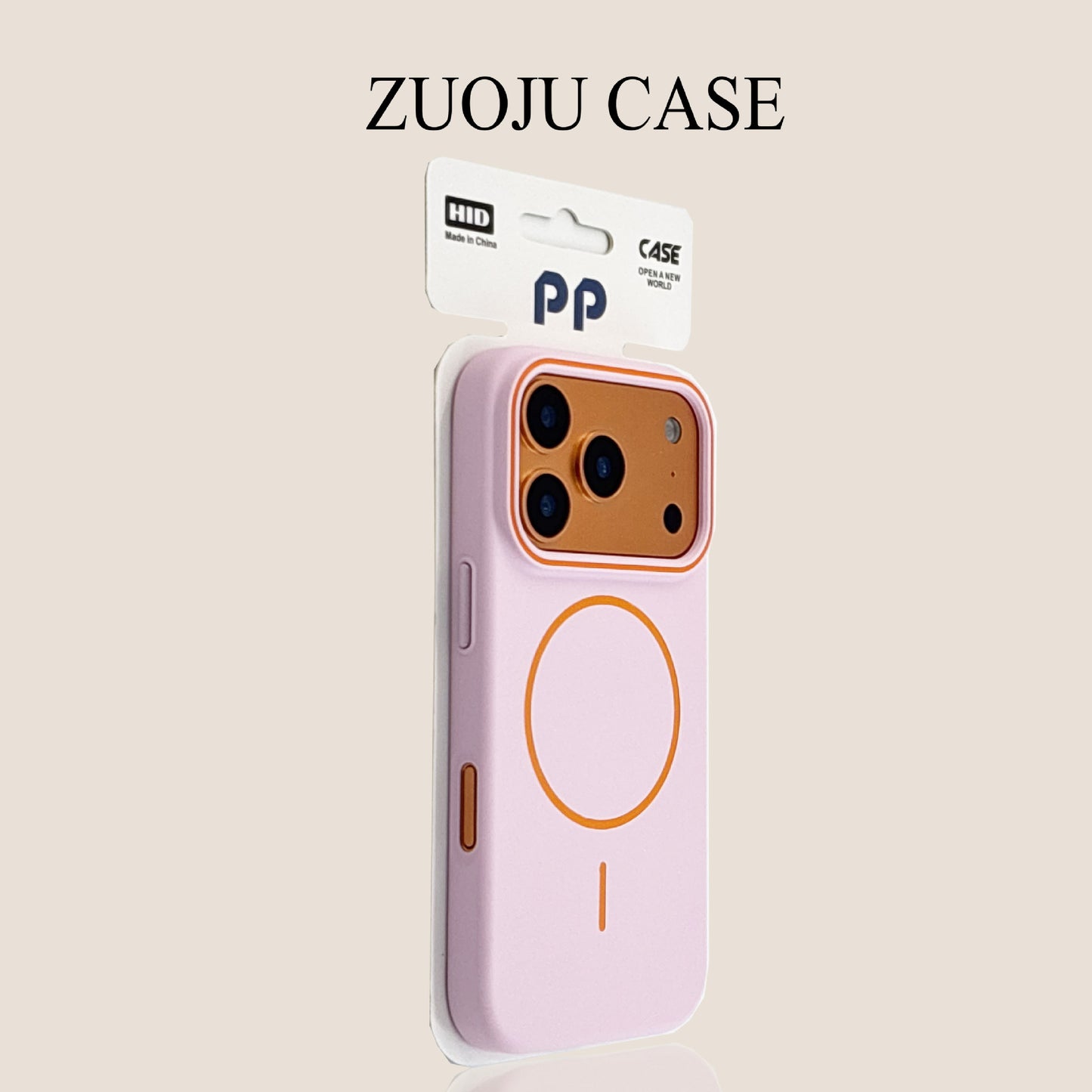 Orange Accent Magnetic Color-Block iPhone Case