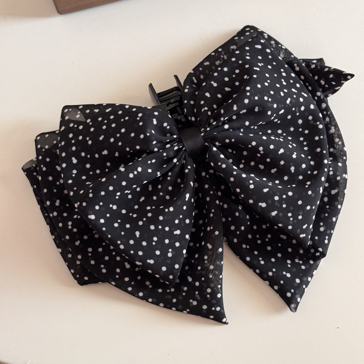 Vintage Polka Dot Bow Hair Claw