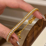 Twist Elegance – Pavé Braided Bracelet