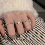 Heart Trio Adjustable Ring Set