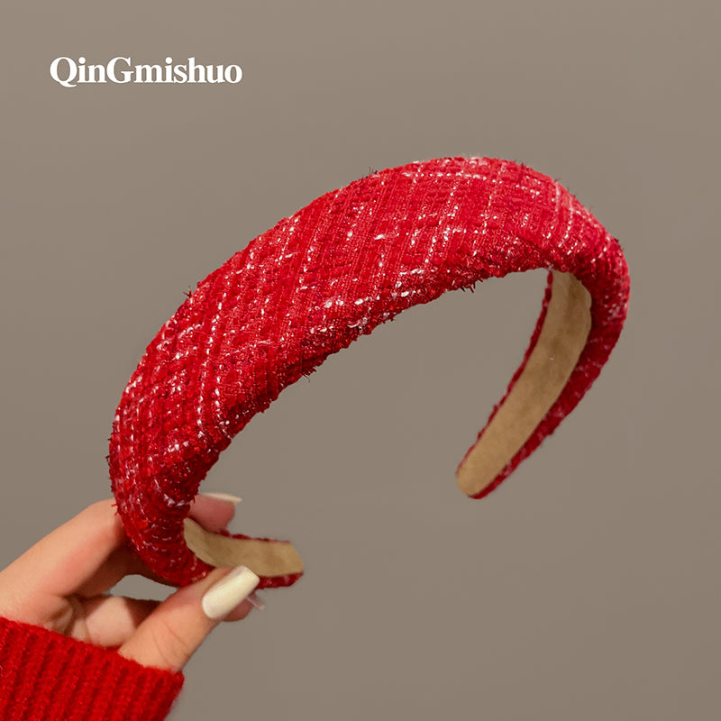 Red Sponge High-Top Headband