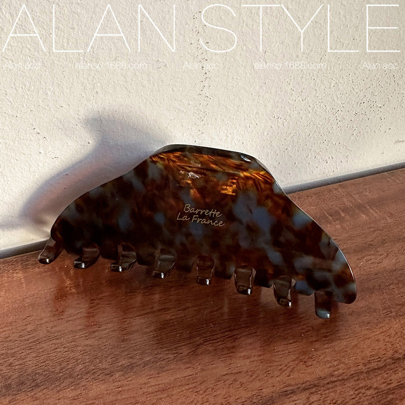 Dark Brown Acetate Hair Clip