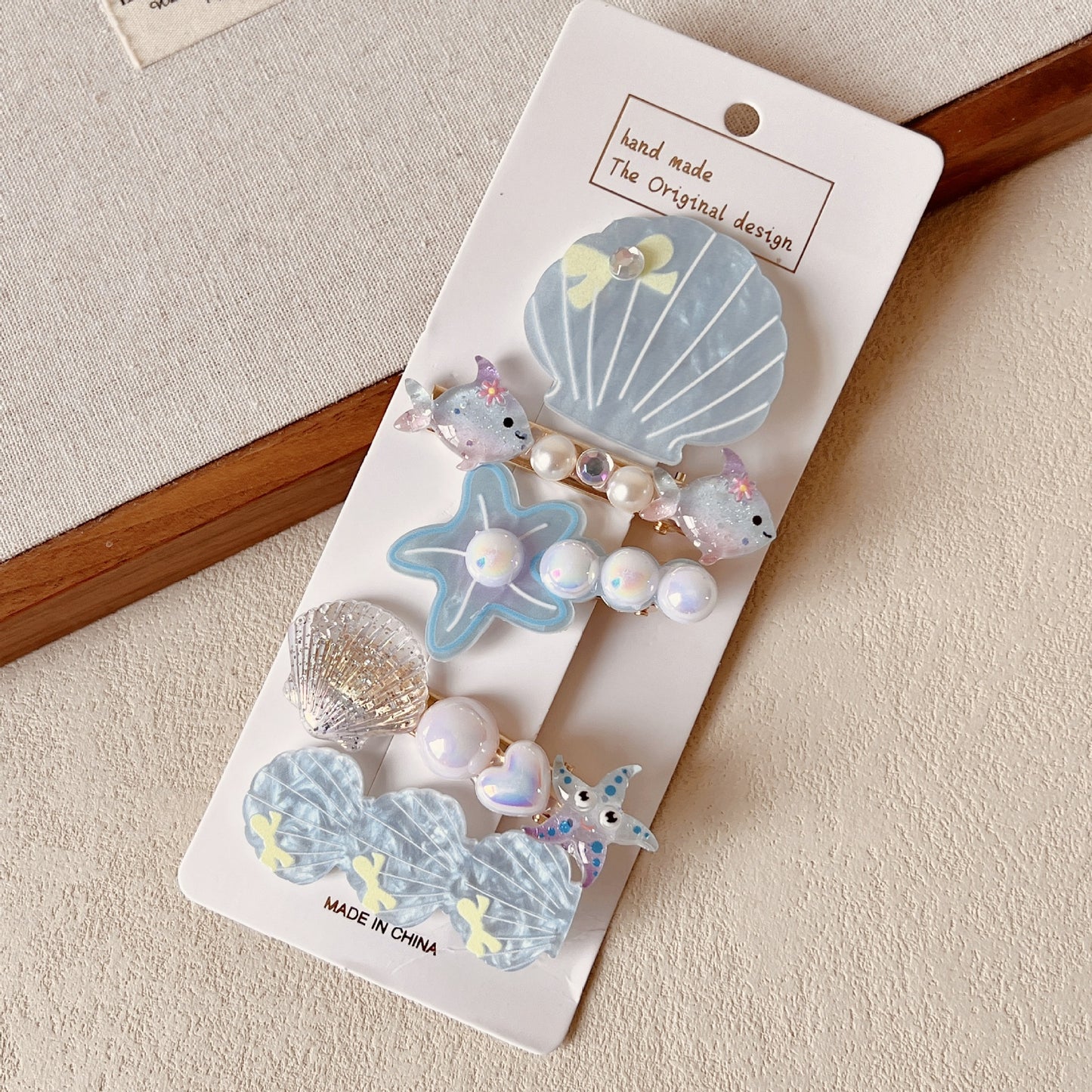 Ocean Shell Star Hair Clip