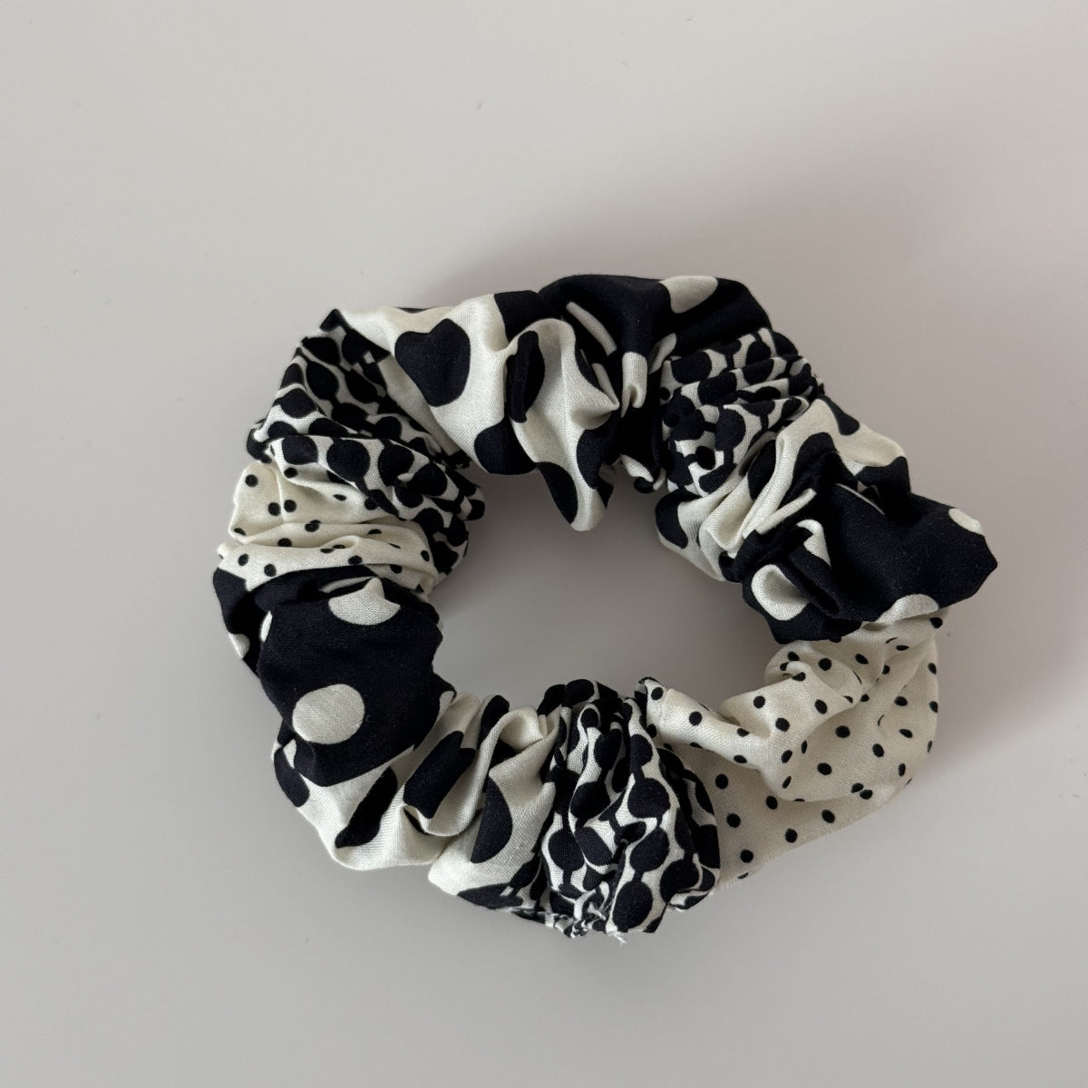 Polka Dot Ruffle Mini Scrunchie