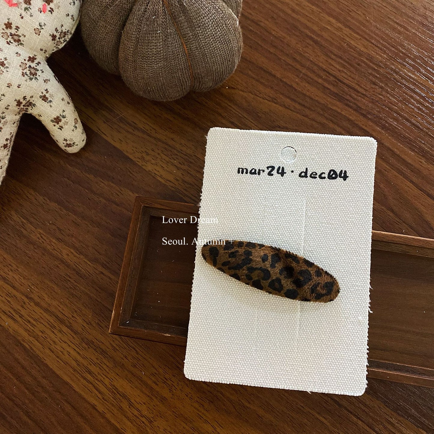 Leopard Bow BB Hair Clip