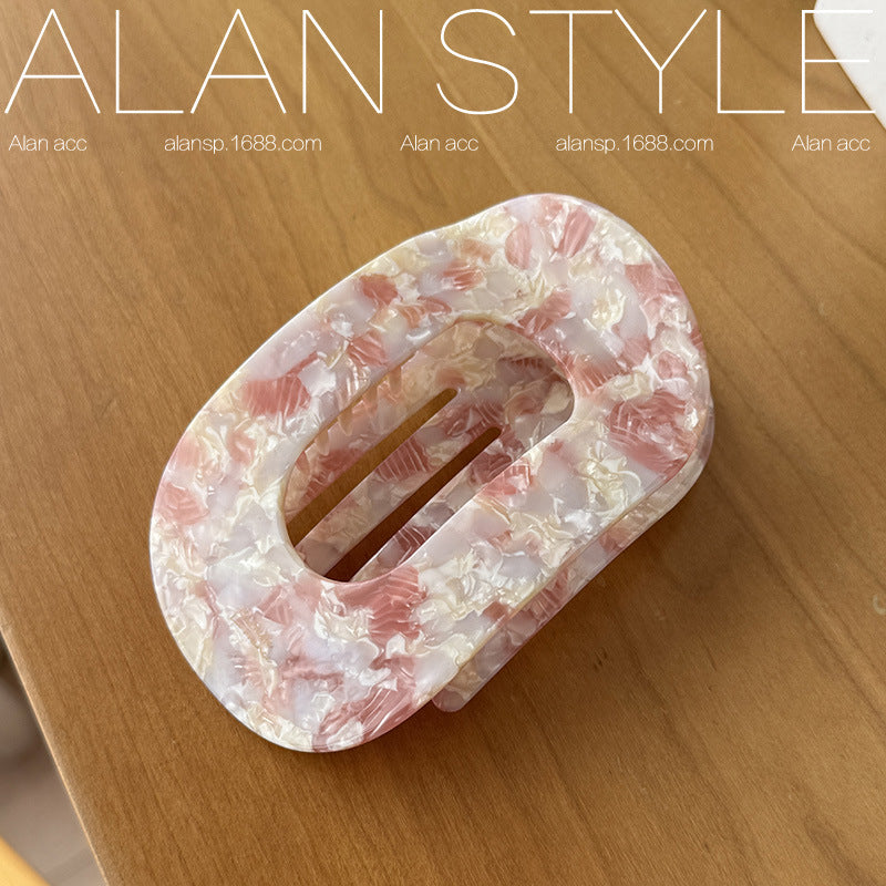 Curved Acetate Round Hair Claw