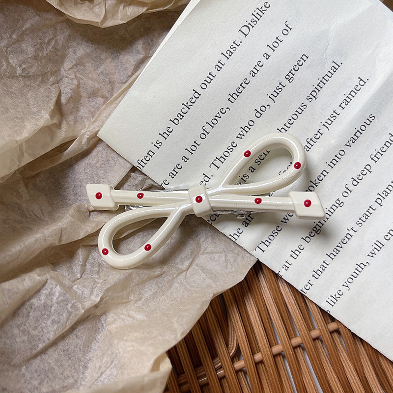 Sweet Polka Dot Bow Clip