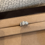 Asymmetrical Pavé Wave Ring