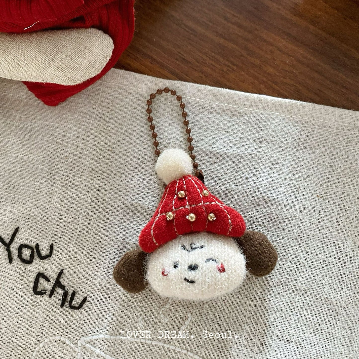 Red Cartoon Holiday Keychain