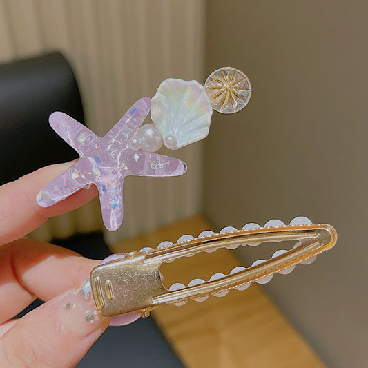 Cute Shell Pearl Hair Clip