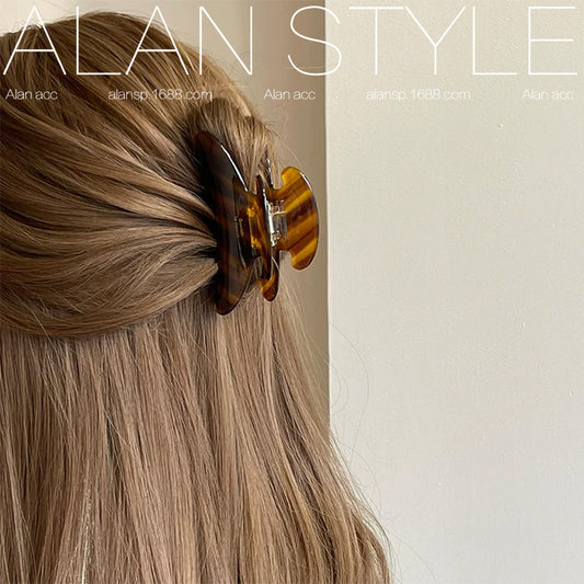 Black Medium Acetate Hair Clip