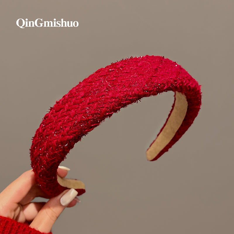 Red Sponge High-Top Headband