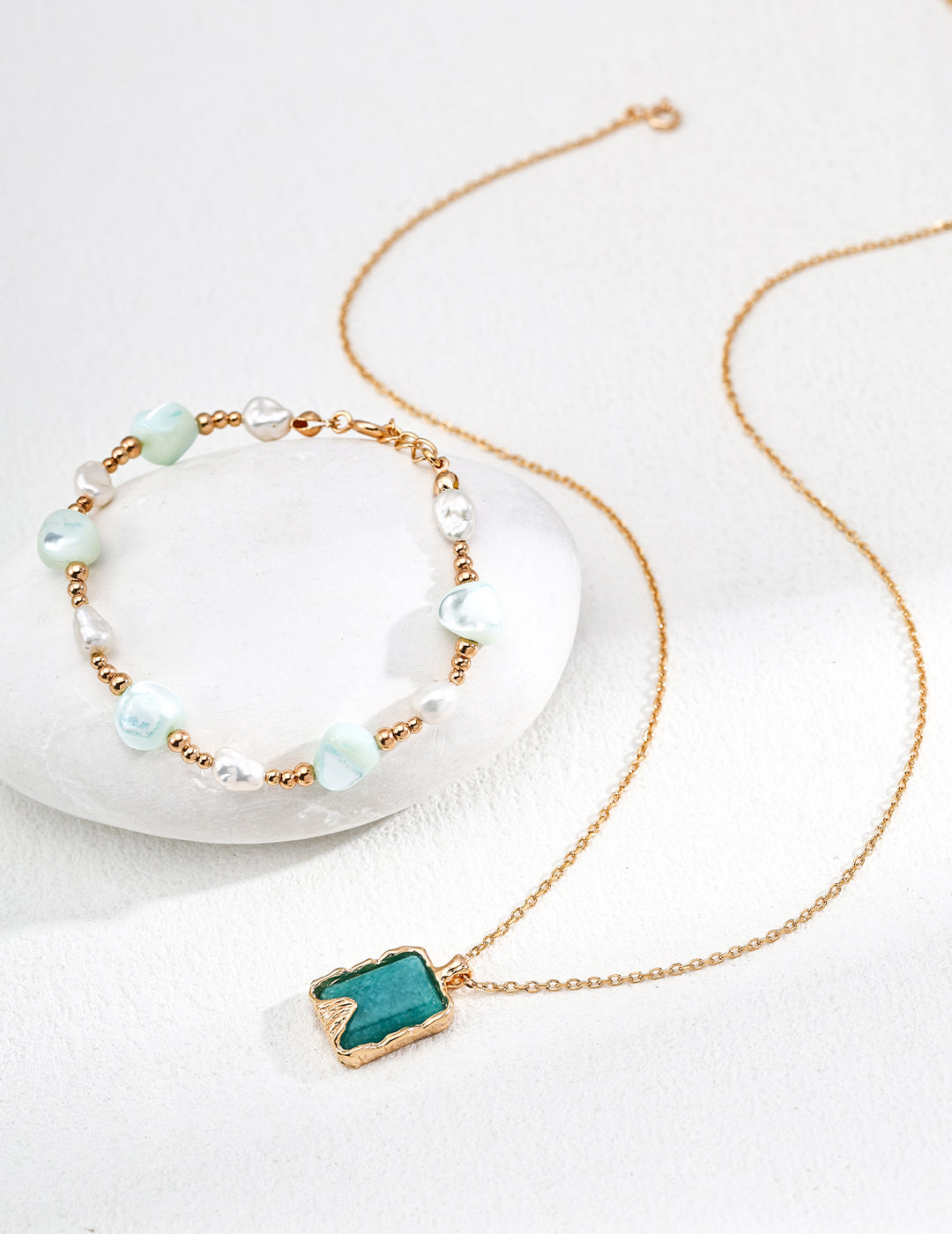 S925 Silver Elegant Amazonite Stone Pendant Necklace - Timeless Silver Necklace with Natural Amazonite Pendant, Ideal for Sophisticated Jewelry Styles
