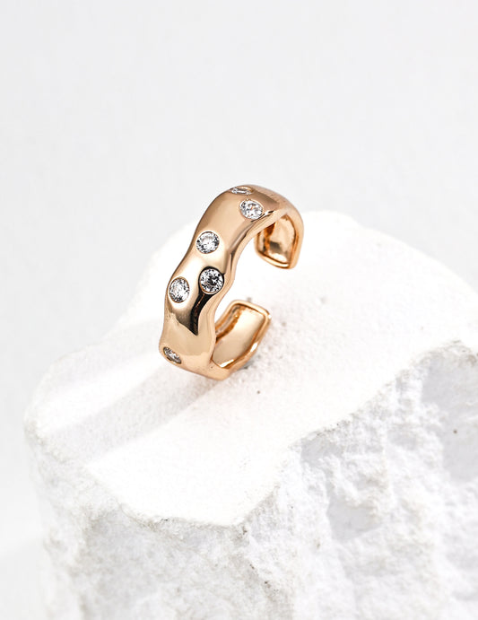 S925 sterling silver zircon ring, minimalist everyday jewelry for women
