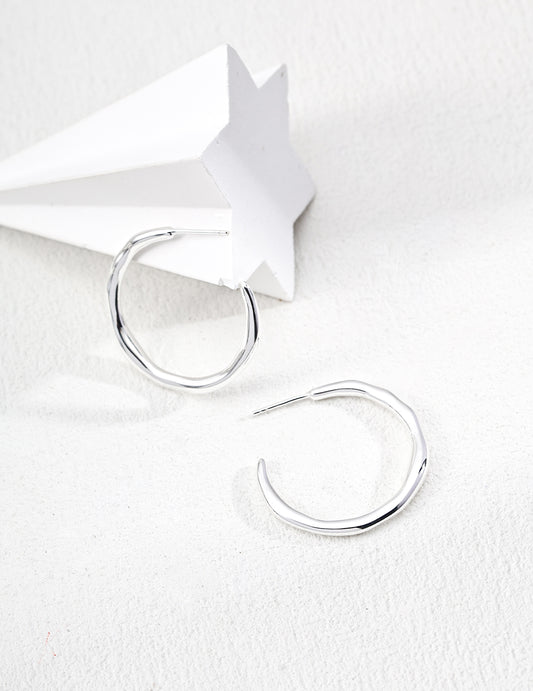 Sterling silver classic earrings, timeless minimalist jewelry for women