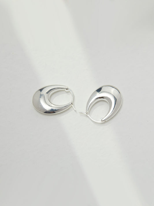 Sterling silver classic hoop earrings, timeless everyday jewelry for women