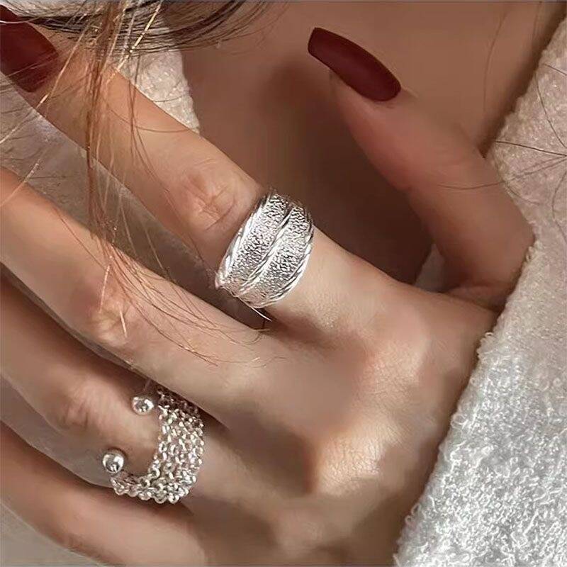 Textured Wrinkle Open Ring