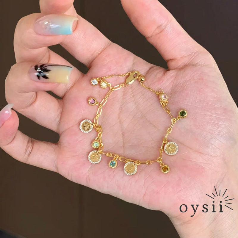 Celestial Tourmaline – Vintage Starry Bracelet