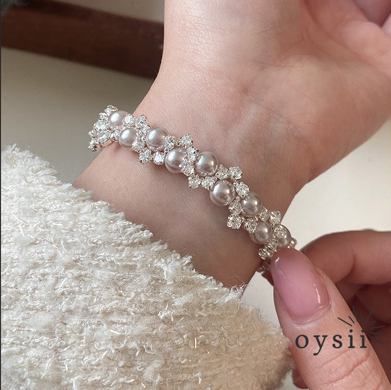 Pearl Glow – Pavé & Manta Pearl Bracelet