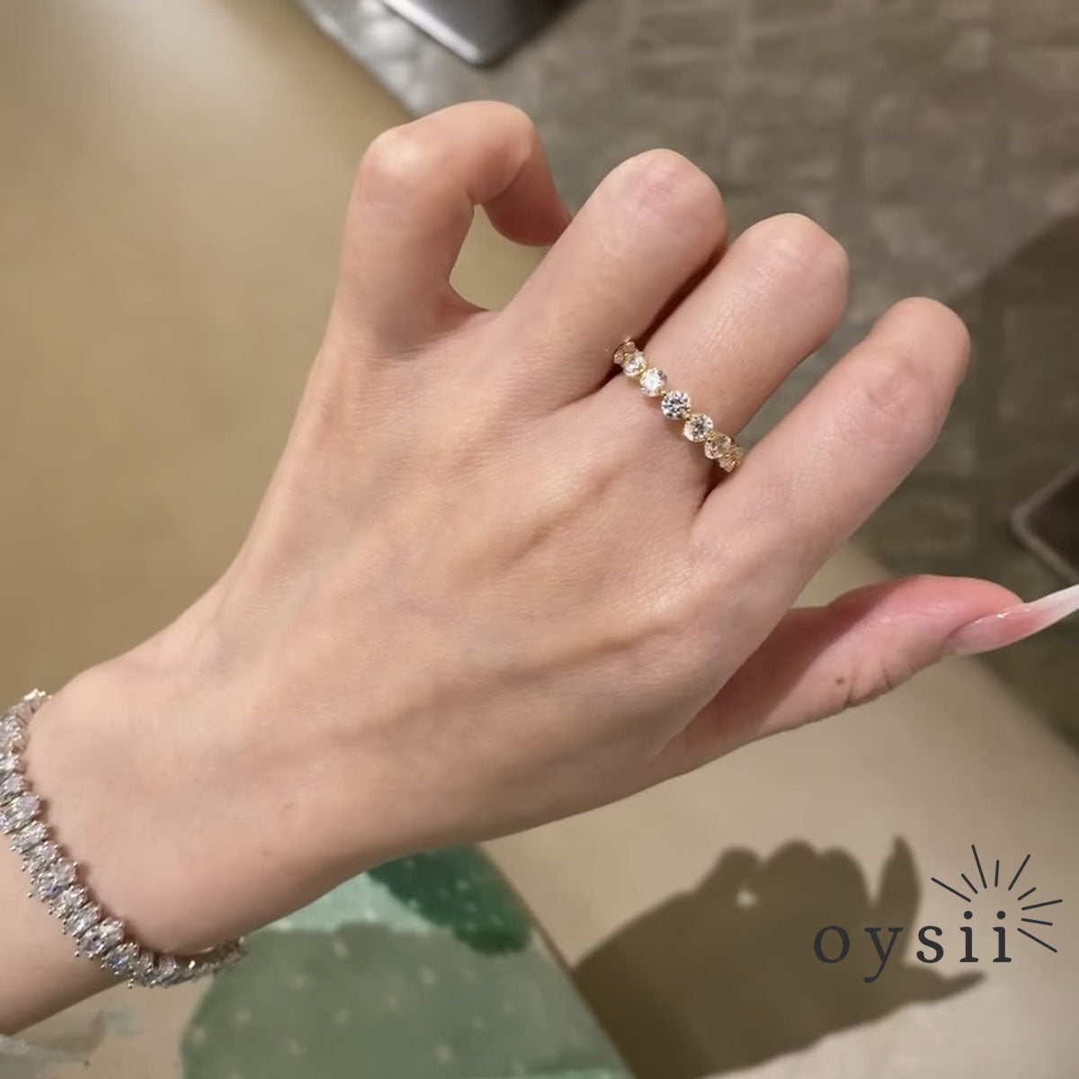 Étoile Pure – French Minimalist Pearl Zircon Ring