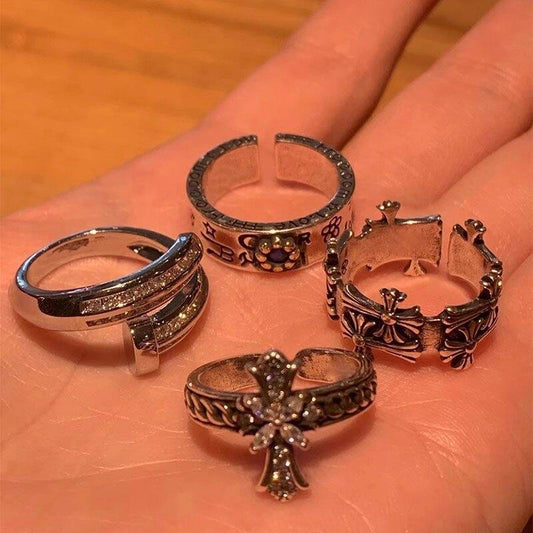 Cross Open Ring Set