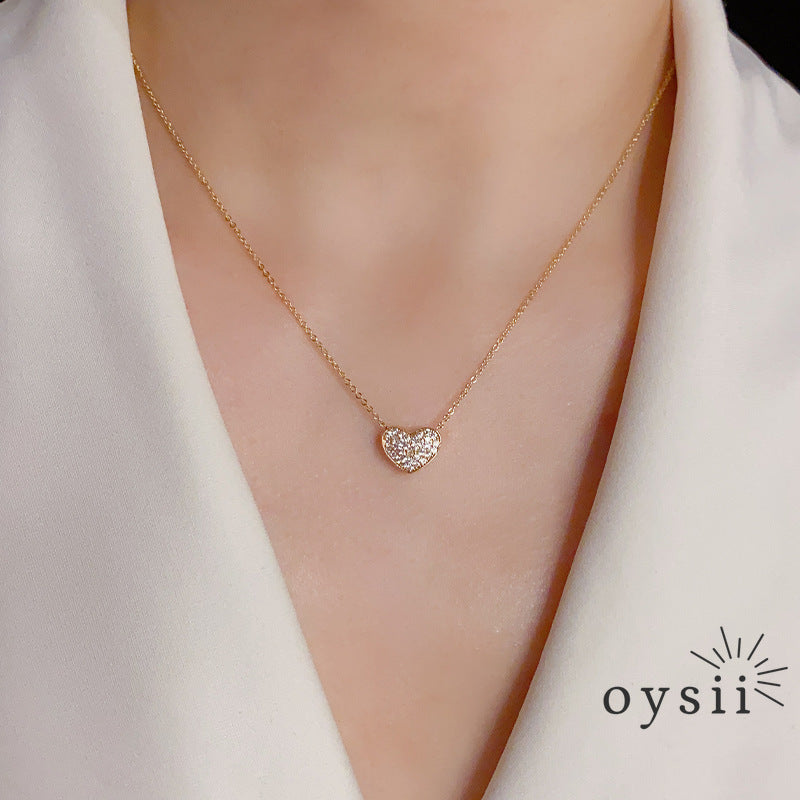 Heart of Tides — Double-Sided Micro Zircon Shell Necklace