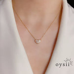 Heart of Tides — Double-Sided Micro Zircon Shell Necklace