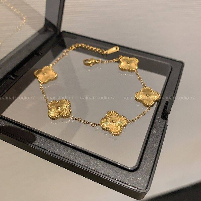 Gold Stainless Steel Bracelet Set