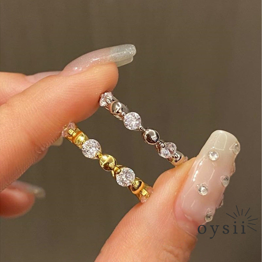 Lumi Orb – French Minimalist Zircon Bead Ring